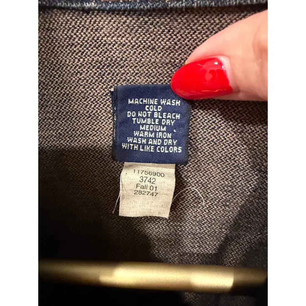 GAP Denim Tailored Fit Coat Princess Seams Snap Front S - Picture 5 of 5